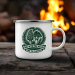 One With the Woods Monochrome Mushroom Mug - Image 7