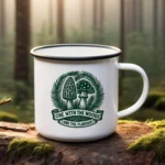 One With the Woods Monochrome Mushroom Mug - Image 6