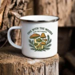One With the Woods Mushroom Enamel Mug - Image 6