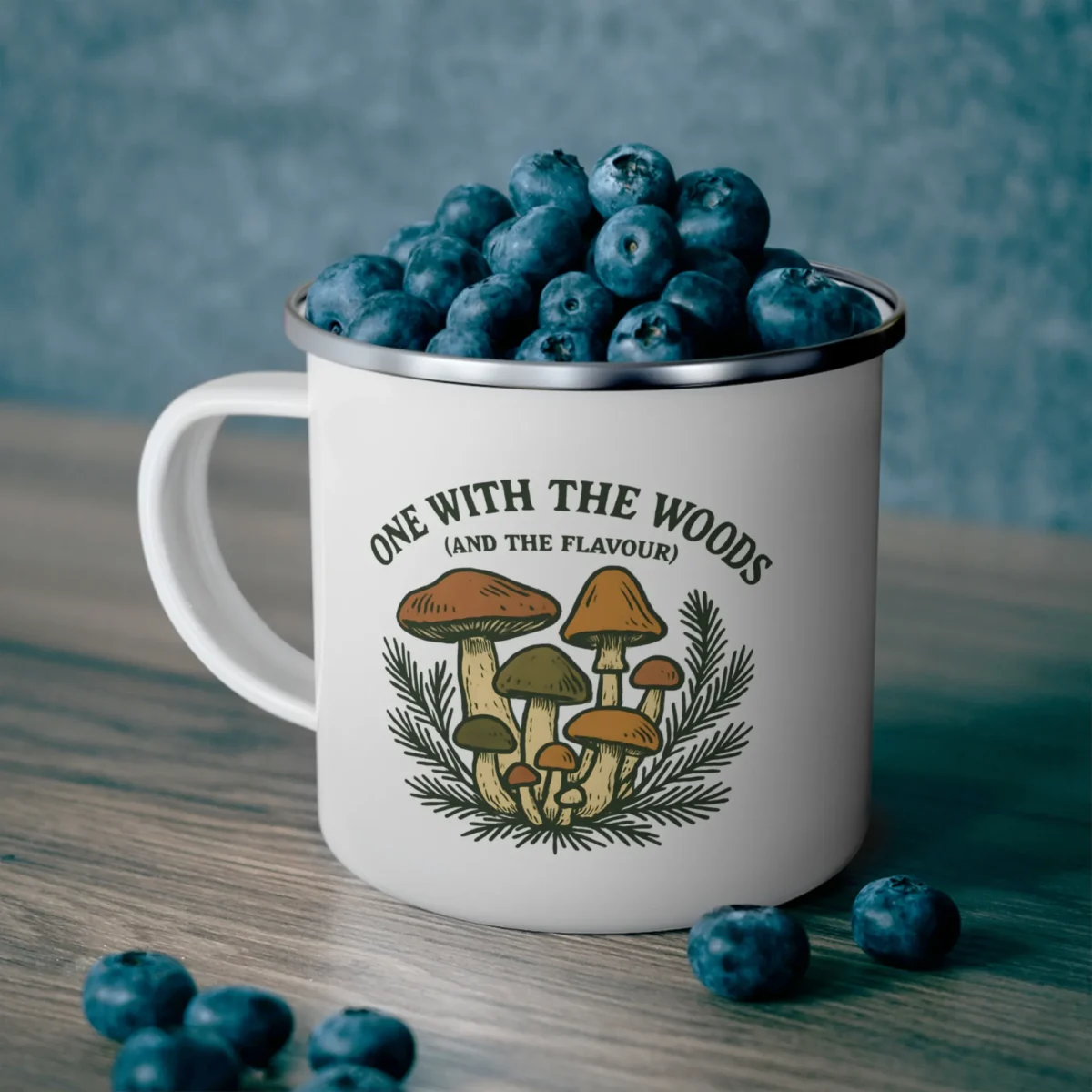 One With the Woods Mushroom Enamel Mug - Image 5