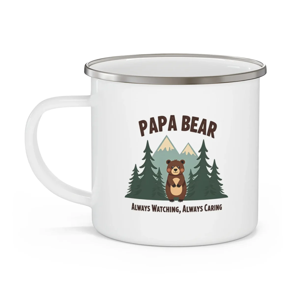 Papa Bear Enamel Camping Mug - Image 3