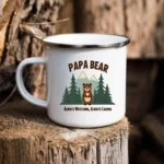 Papa Bear Enamel Camping Mug - Image 4