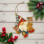 Custom Patriotic Gnome Ornament 2025 - Personalized Acrylic Christmas Tree Decoration - Americana 4th of July Holiday Decor - Family Gift Idea - Image 4