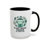 Plant Based Coffee Mugs – Cute Vegan Blender Design with “Plant-Based Power” - Image 39