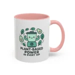Plant Based Coffee Mugs – Cute Vegan Blender Design with “Plant-Based Power” - Image 7