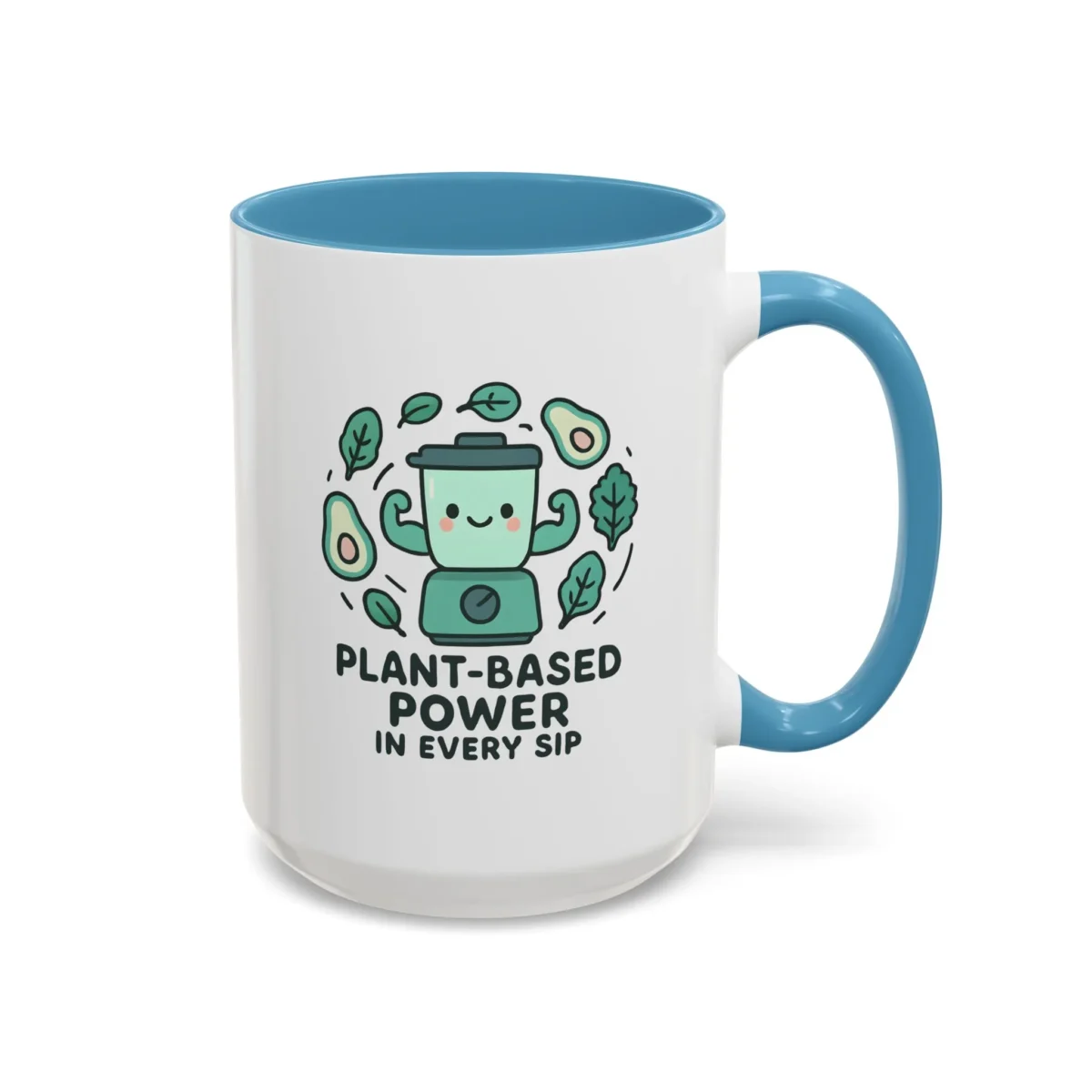 Plant Based Coffee Mugs – Cute Vegan Blender Design with “Plant-Based Power” - Image 21