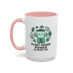 Plant Based Coffee Mugs – Cute Vegan Blender Design with “Plant-Based Power” - Image 16