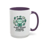 Plant Based Coffee Mugs – Cute Vegan Blender Design with “Plant-Based Power” - Image 49