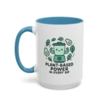 Plant Based Coffee Mugs – Cute Vegan Blender Design with “Plant-Based Power” - Image 22