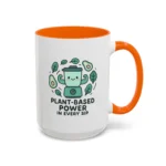 Plant Based Coffee Mugs – Cute Vegan Blender Design with “Plant-Based Power” - Image 29