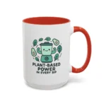 Plant Based Coffee Mugs – Cute Vegan Blender Design with “Plant-Based Power” - Image 42