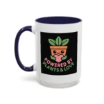 Powered by Plants and Love Mug – Cute Vegan Coffee Cup with Plant Pot Design - Image 14