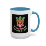 Powered by Plants and Love Mug – Cute Vegan Coffee Cup with Plant Pot Design - Image 44