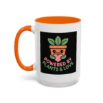 Powered by Plants and Love Mug – Cute Vegan Coffee Cup with Plant Pot Design - Image 30