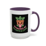 Powered by Plants and Love Mug – Cute Vegan Coffee Cup with Plant Pot Design - Image 31