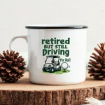 Retired Golf Enamel Camping Mug