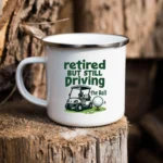 Retired Golf Enamel Camping Mug - Image 5