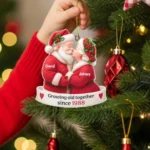 Custom Santa Couple Ornament 2025 - Growing Old Together Acrylic Christmas Decoration - Personalized Holiday Keepsake - Anniversary Gift Idea - Image 3