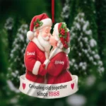 Custom Santa Couple Ornament 2025 - Growing Old Together Acrylic Christmas Decoration - Personalized Holiday Keepsake - Anniversary Gift Idea - Image 6