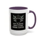 Save Lives Vegan Mug – “Eat Plants, Save Lives, Drink Coffee” Cup - Image 49