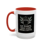 Save Lives Vegan Mug – “Eat Plants, Save Lives, Drink Coffee” Cup - Image 18