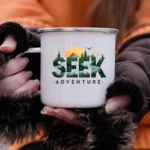 Seek Adventure Enamel Camping Mug - Image 2