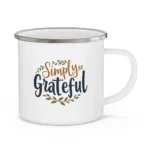 Simply Grateful Enamel Camping Mug - Image 6
