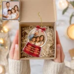 Custom Family Photo Ornament 2025 - Personalized Smiling Christmas Decoration - Unique Lenticular Keepsake - Holiday Gift for Loved Ones - Image 5
