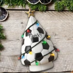 Personalized Soccer Christmas Tree Ornament - Custom Holiday Decoration - Unique Xmas Hanging Decor - Special Gift for Soccer Lovers and Fans 2025 - Image 3