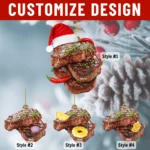 Personalized Steak Christmas Ornament - Custom BBQ Food Decoration - Funny Holiday Tree Keepsake - Unique Xmas Gift Idea for Meat Lovers 2025 - Image 4