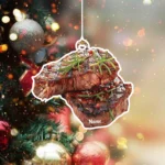 Personalized Steak Christmas Ornament - Custom BBQ Food Decoration - Funny Holiday Tree Keepsake - Unique Xmas Gift Idea for Meat Lovers 2025
