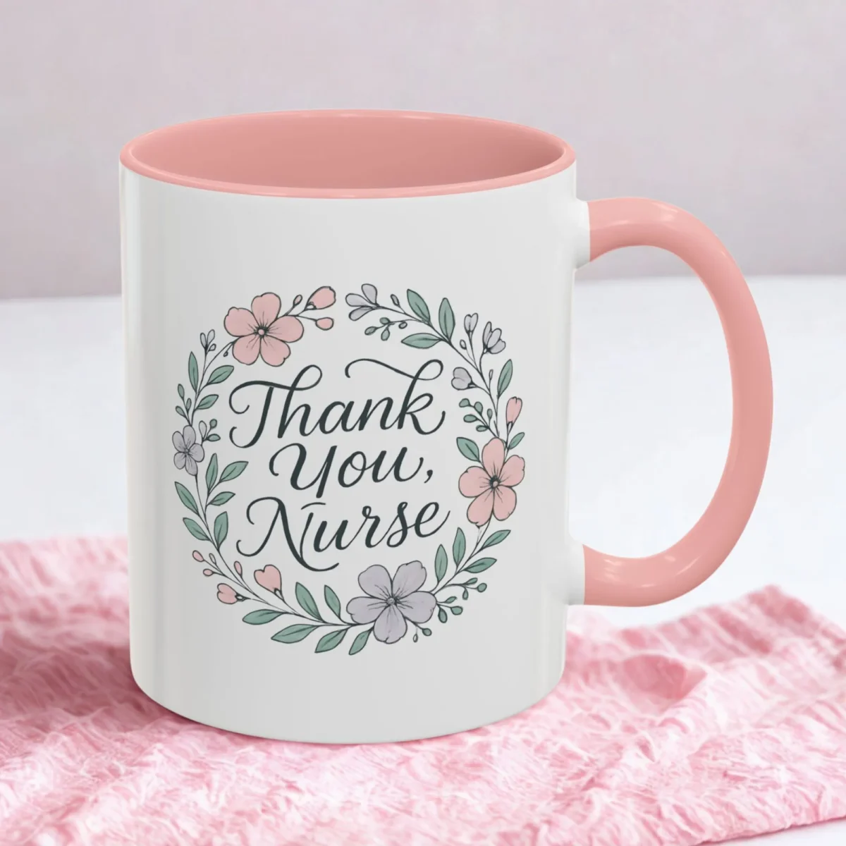 Thank You Nurse Mug – Floral Appreciation Gift for Healthcare Heroes - Image 2