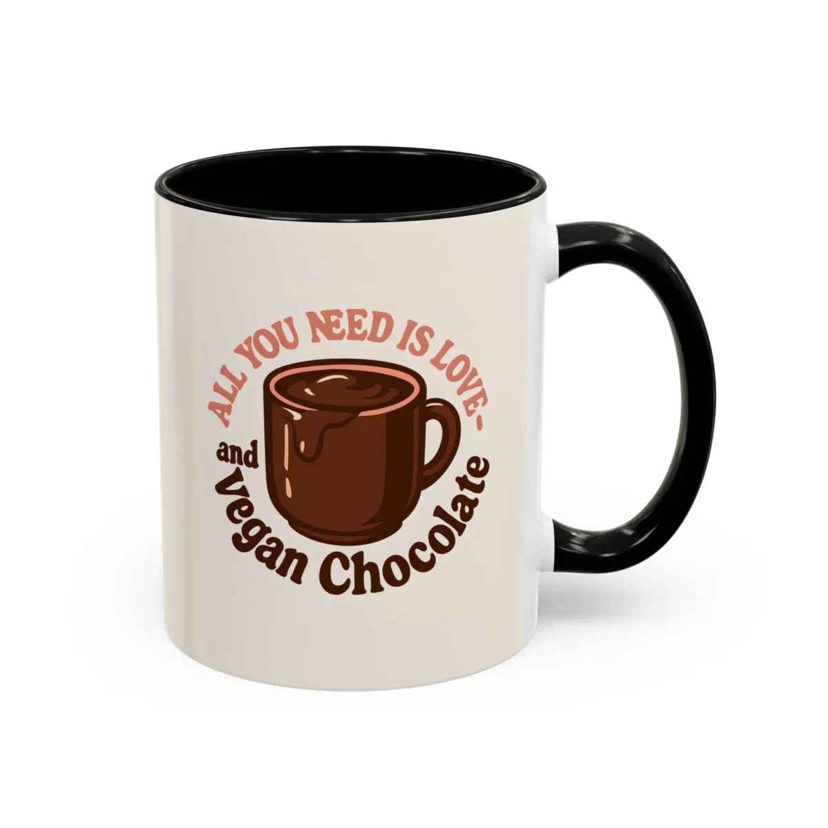 Vegan Chocolate Gift Mug – “All You Need is Love and Vegan Chocolate” - Image 5