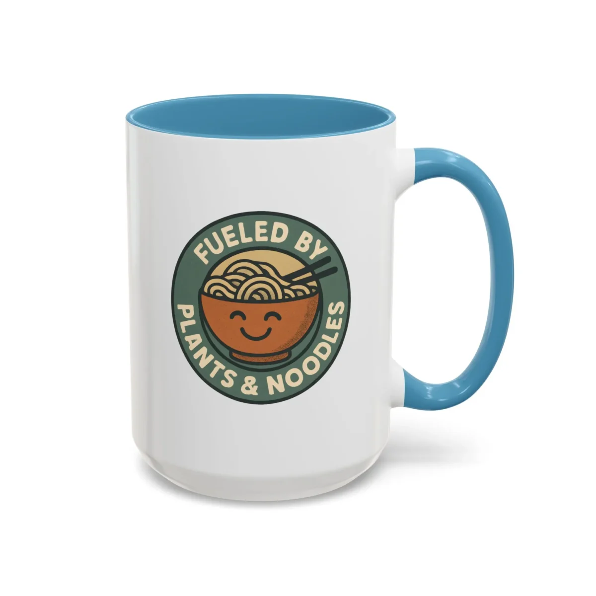 Vegan Foodie Mug – “Fueled by Plants & Noodles” Cute Bowl Design - Image 21
