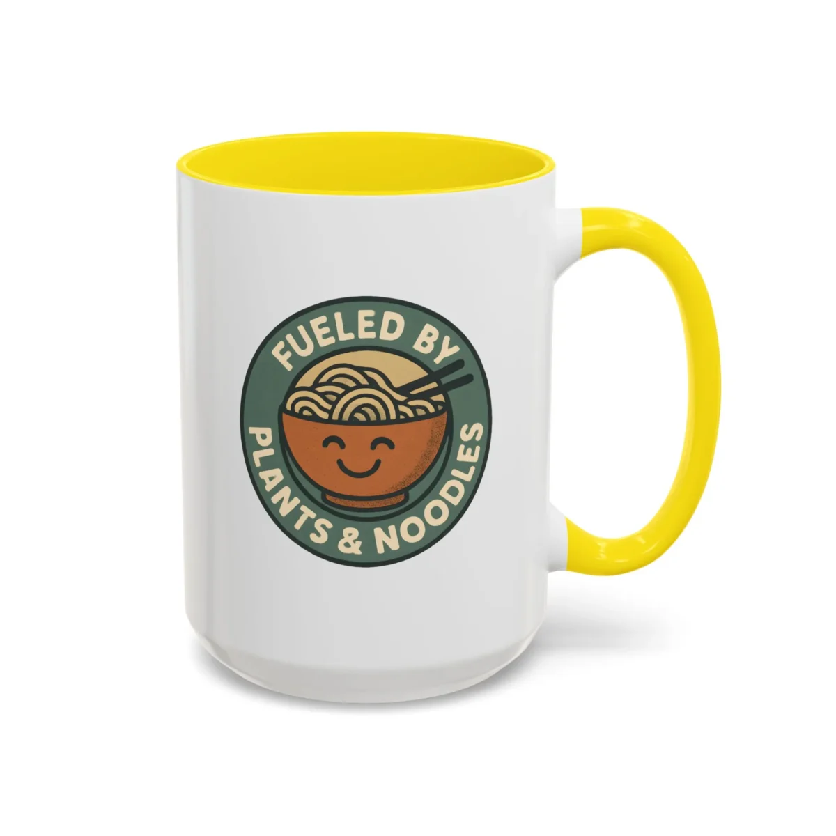 Vegan Foodie Mug – “Fueled by Plants & Noodles” Cute Bowl Design - Image 33
