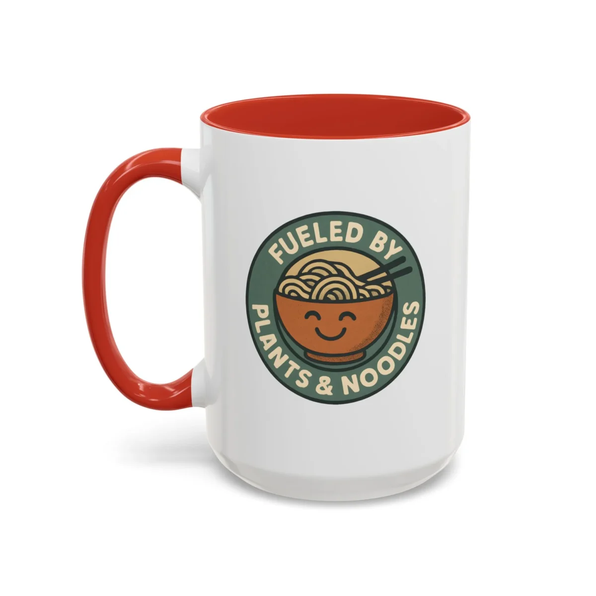 Vegan Foodie Mug – “Fueled by Plants & Noodles” Cute Bowl Design - Image 18