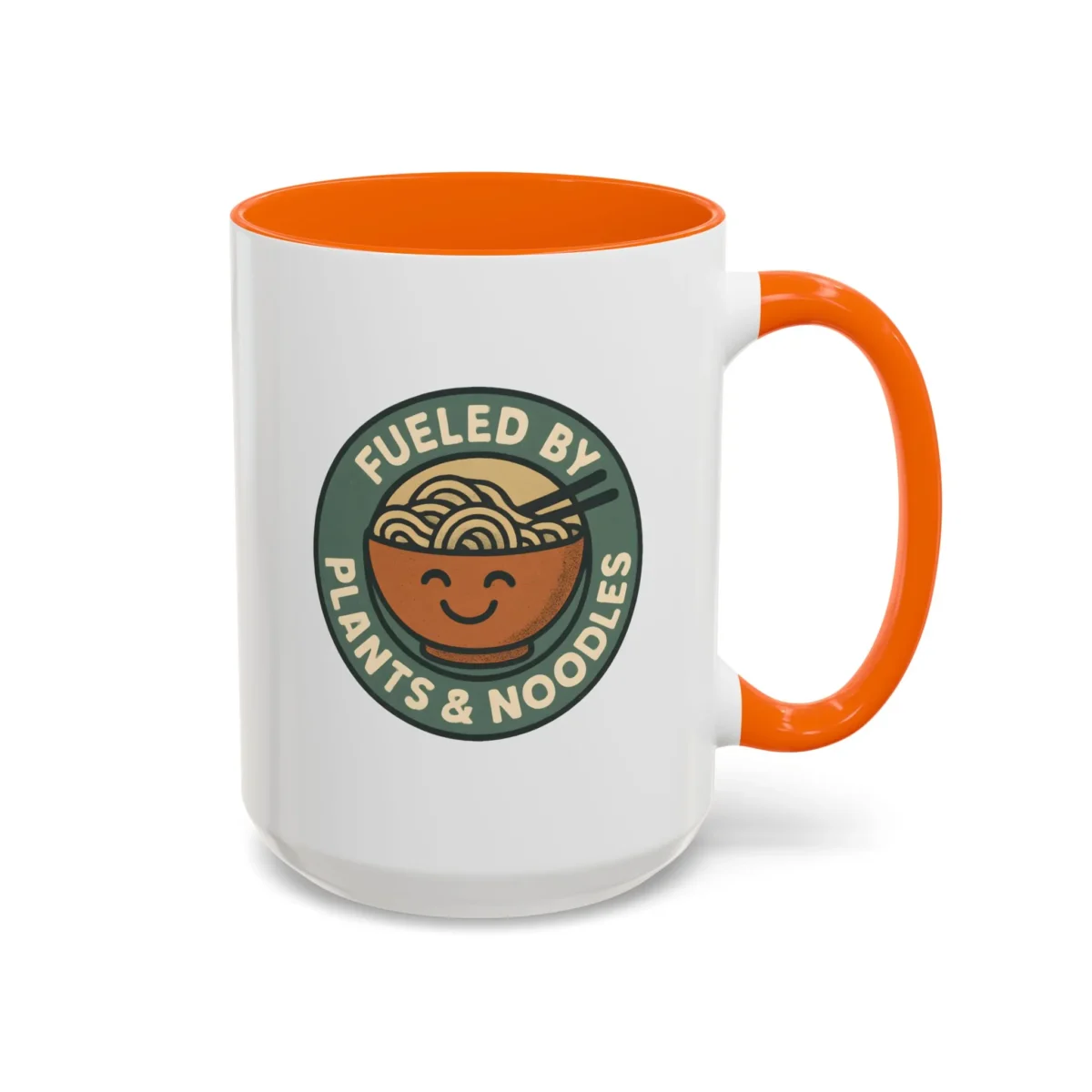 Vegan Foodie Mug – “Fueled by Plants & Noodles” Cute Bowl Design - Image 29