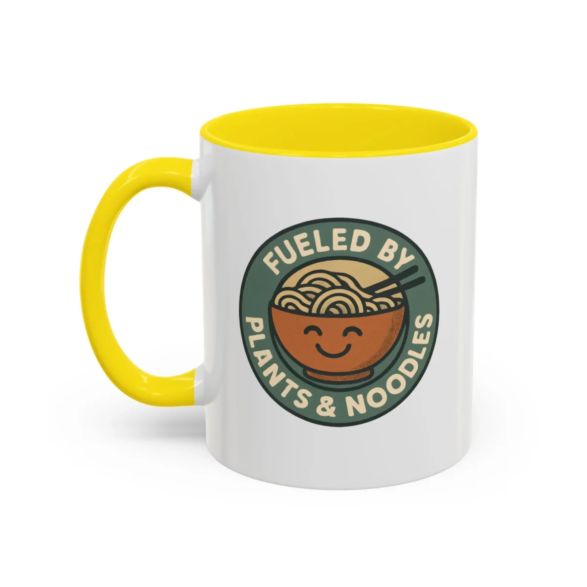 Vegan Foodie Mug – “Fueled by Plants & Noodles” Cute Bowl Design - Image 28