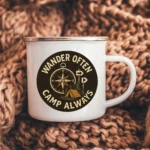 Wander Often Camp Always Enamel Camping Mug - Image 4