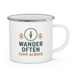 Wander Often Camp Always Enamel Camping Mug - Image 5
