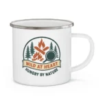 Wild at Heart, Hungry by Nature Enamel Camping Mug - Image 7