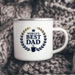 World’s Best Dad Enamel Camping Mug - Image 2