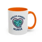 World’s Kindest Nurse Mug – Heart Globe Design Appreciation Gift - Image 45