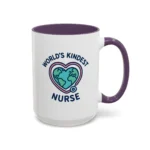 World’s Kindest Nurse Mug – Heart Globe Design Appreciation Gift - Image 31