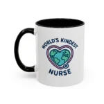 World’s Kindest Nurse Mug – Heart Globe Design Appreciation Gift - Image 6