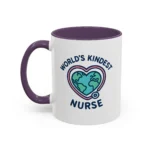 World’s Kindest Nurse Mug – Heart Globe Design Appreciation Gift - Image 16