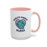 World’s Kindest Nurse Mug – Heart Globe Design Appreciation Gift - Image 23