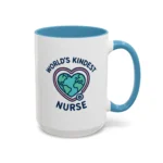 World’s Kindest Nurse Mug – Heart Globe Design Appreciation Gift - Image 27