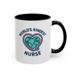 World’s Kindest Nurse Mug – Heart Globe Design Appreciation Gift - Image 5