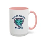 World’s Kindest Nurse Mug – Heart Globe Design Appreciation Gift - Image 42